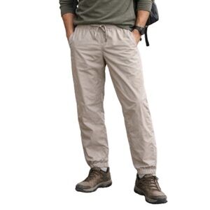Garment Company men’s Beige weatherproof performance pants- jogger zip